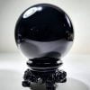 Black Crystal Ball, Onyx Gazing Ball, 80mm Black Ball