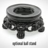 80mm Crystal Ball Stand, Black Glass Ball Base