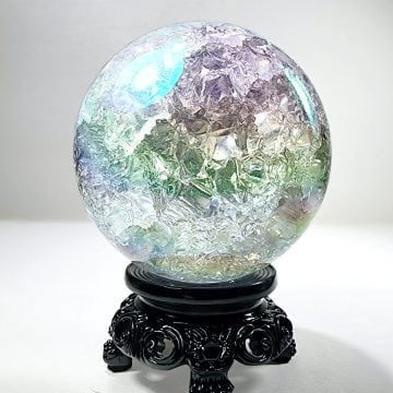 Wholesale Crystal Balls, Aurora Crackle Glass Ball